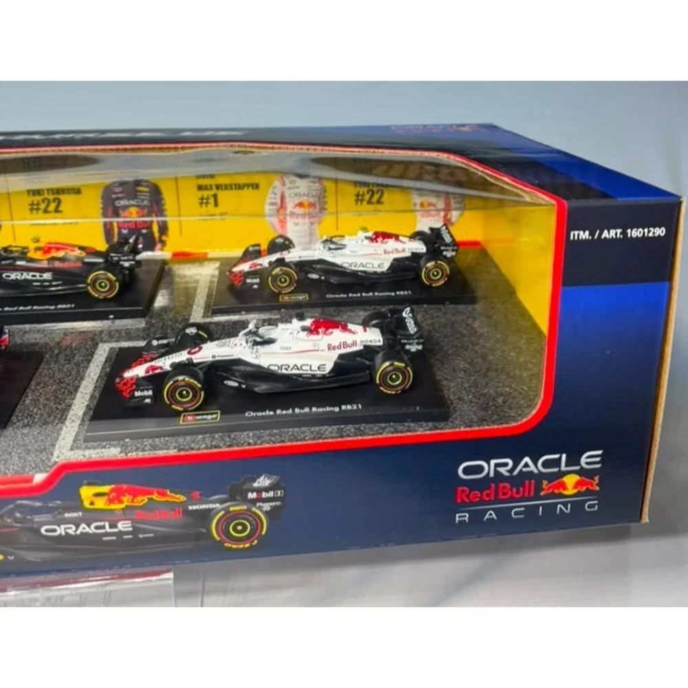 Bburago 1:43 Oracle Red Bull Racing F1 Special Livery Diecast Car Set Max #1